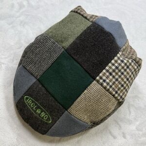 Traditional Craftwear Ireland Patchwork Tweed Flat Cap Wool Newsboy Hat
